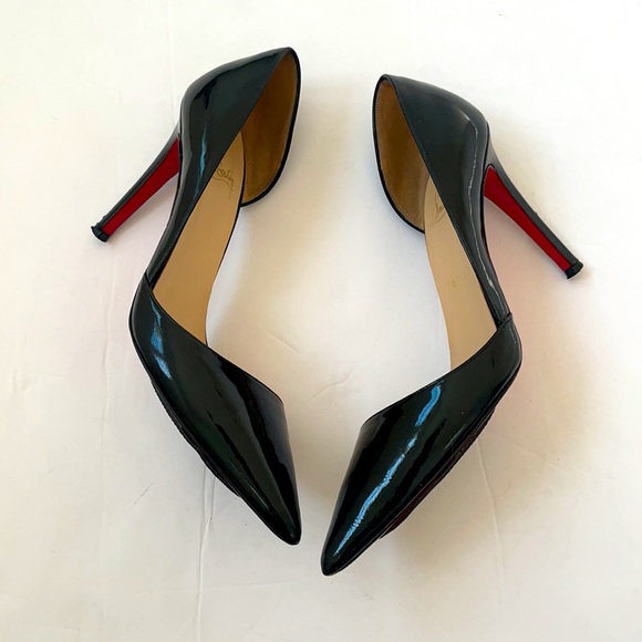 Christian Louboutin Black patent leather New Helmut 100mm pumps 37.5 - Picture 4 of 8